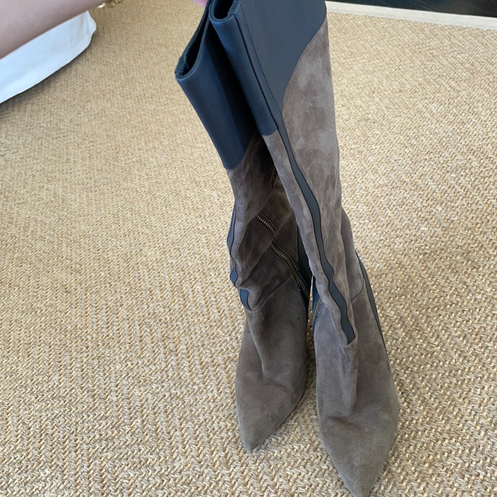 Derek lam suede side zipper boots